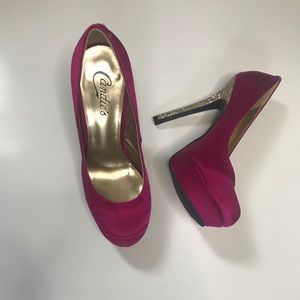 Candie’s Fuschia with Gold and Silver Heel